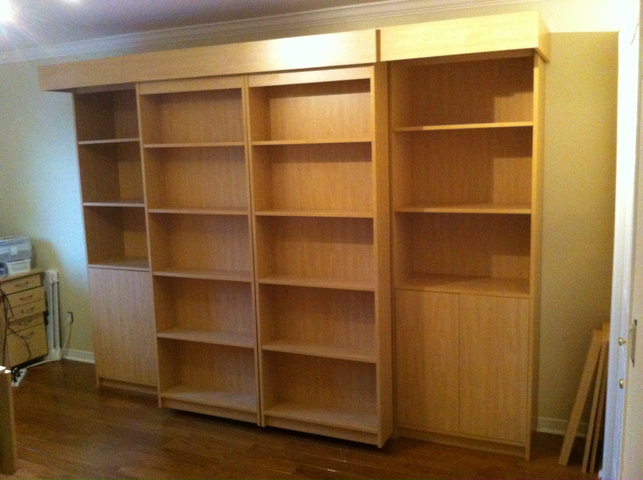 Sliding Library Murphy Bed, Bookcase Murphy Bed Kits